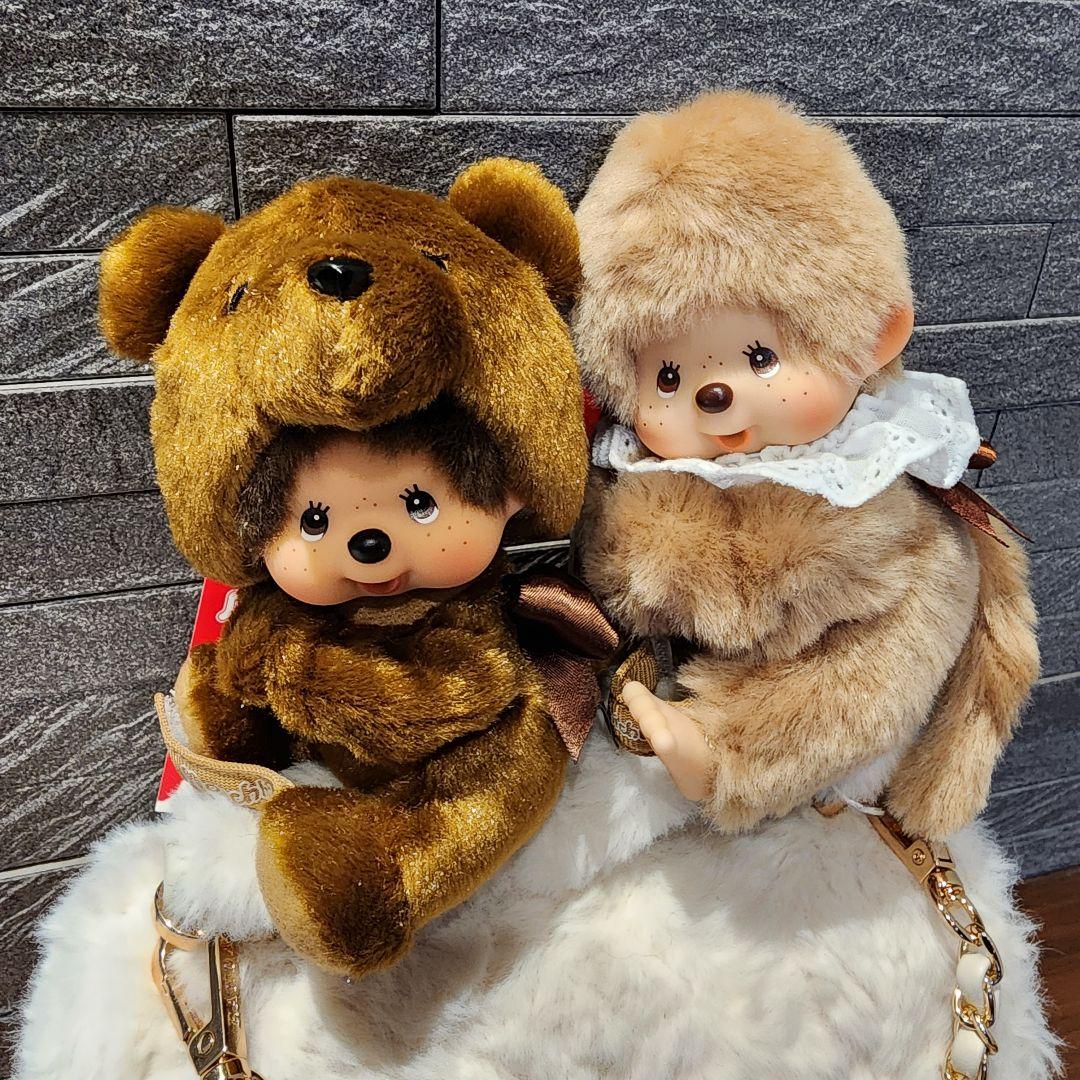 モンチッチバッグチャームキーチェーングローブホルダースウィートブラウン2点セット