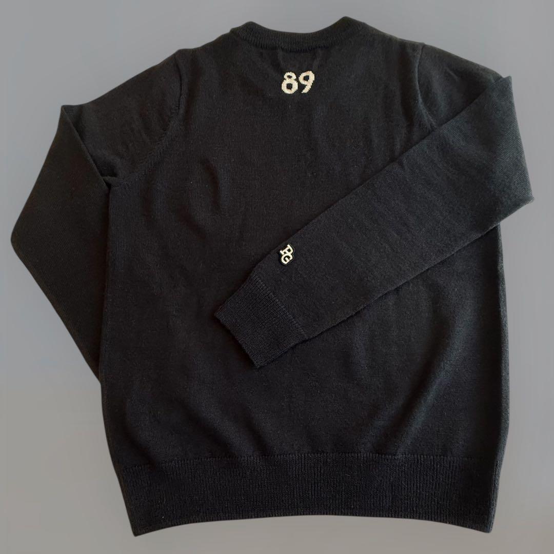 【超美品】PEARLYGATESセーター ネイビー×白 ウール100% 星条旗