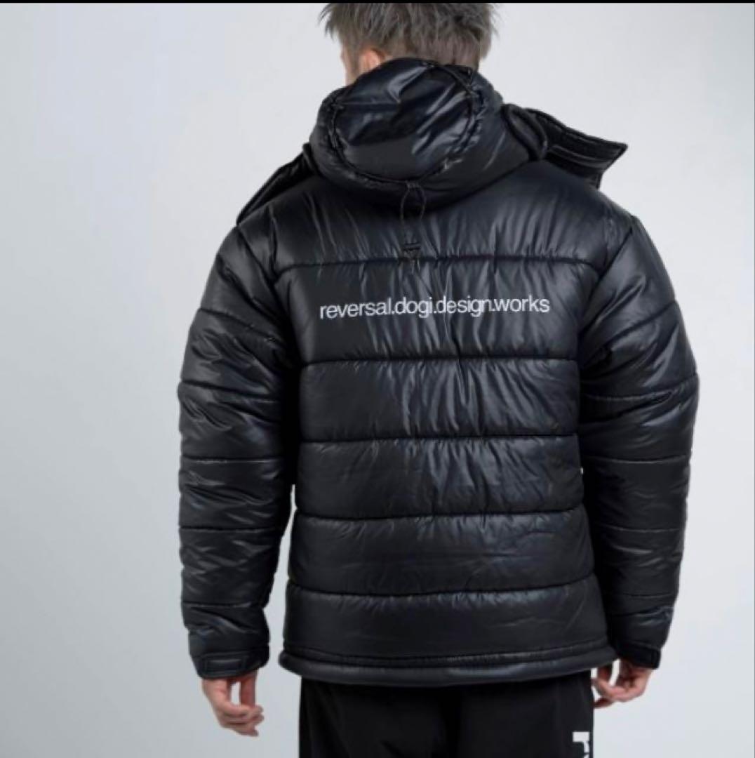 reversal フード付きダウンジャケット ブラック　XL