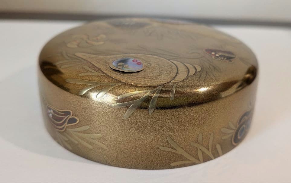 個人秘蔵-茶道具さま専用『海松貝蒔絵』大棗　新家新斎作　棗　茶器　螺鈿　内金梨子