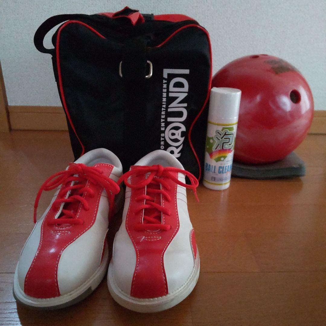 【 美品】ROUND1 ボーリングボール、シューズ、バッグ　クリーナーセット