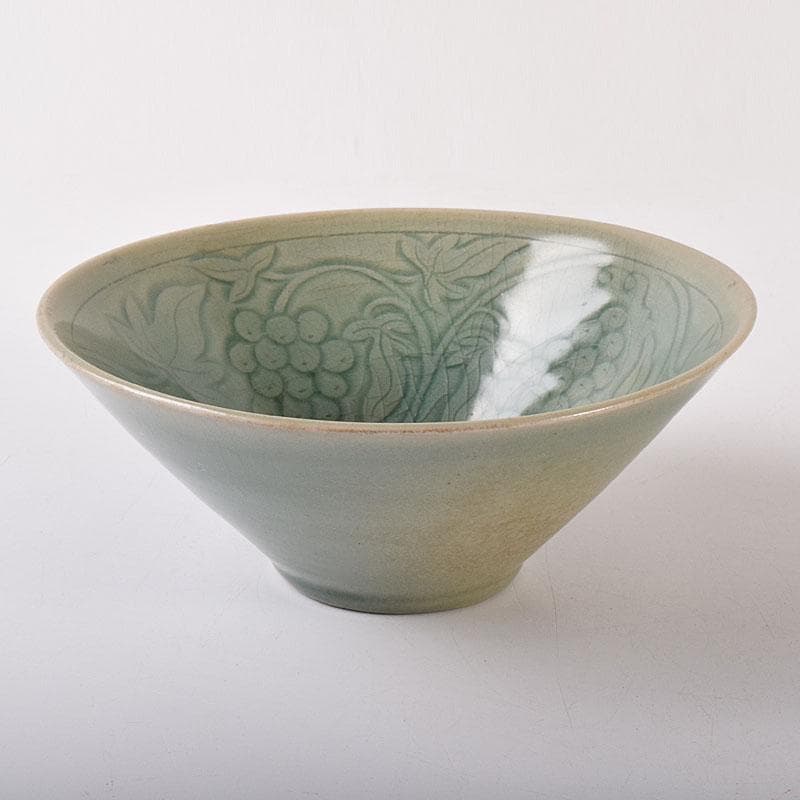 中国　龍泉窯　青磁　果実文碗　鉢　V　R7814