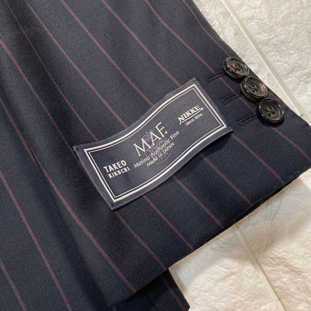 キヨ　タケオキクチ　スーツ　ジャケット　ダブル　MAF ストライプ