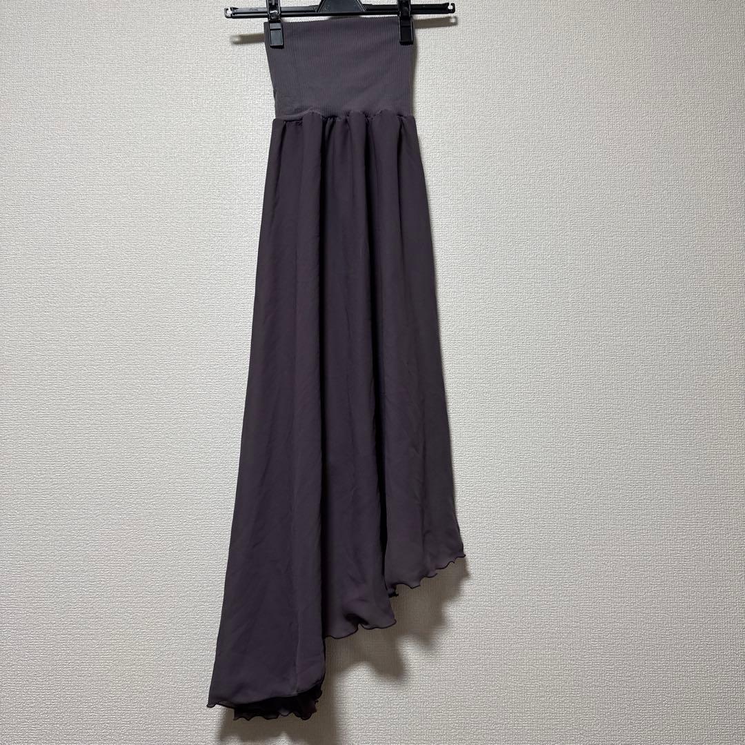 チャコットアシンメトリー グレー スカート