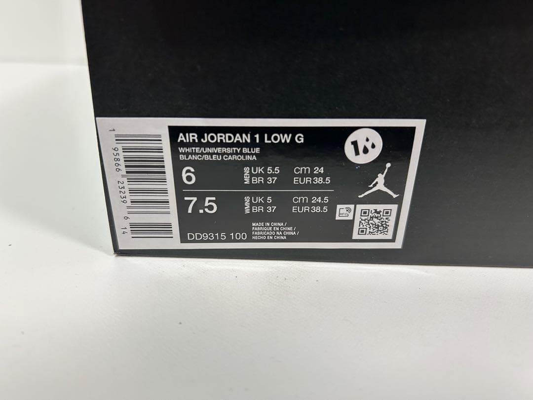 【新品】NIKE エアジョーダン1ロー ゴルフ \"UNC\" ユニバーシティブルー