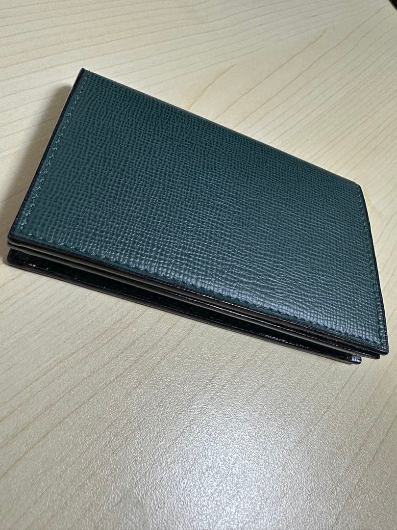 【美品】Valextra ヴァレクストラ 名刺入れ カードケース ダークグリーン