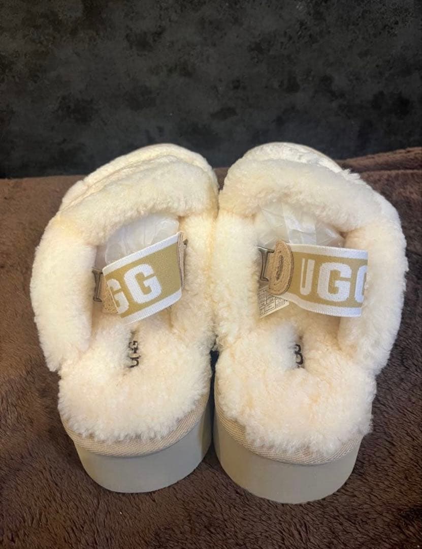 UGG アグ　ベージュ 厚底サボサンダル　ブーツ 25CM