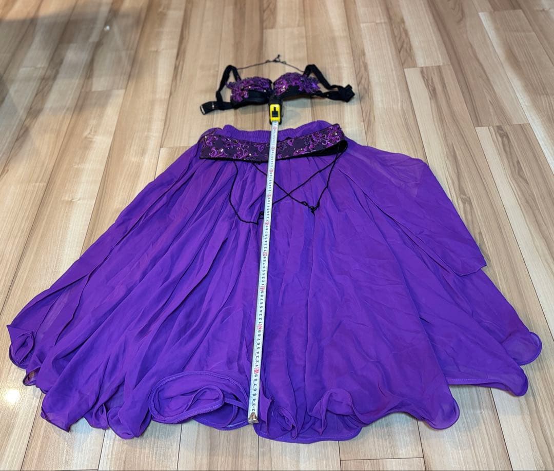 紫色 ベリーダンス セットアップ