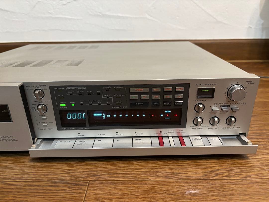 AKAI カセットデッキ GX- F91 シルバー&リモコン RC-91 現状品