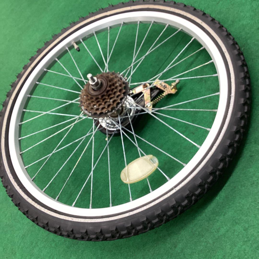 アルミリム　後輪　22x1.75 タイヤ付 外装6段 22インチ　バンドブレーキ