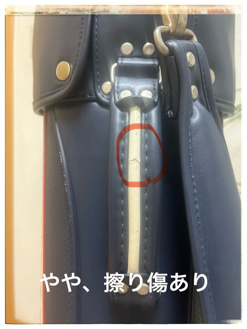 マンシングウェア　ゴルフキャディーバッグ　　紺色　キャスター付