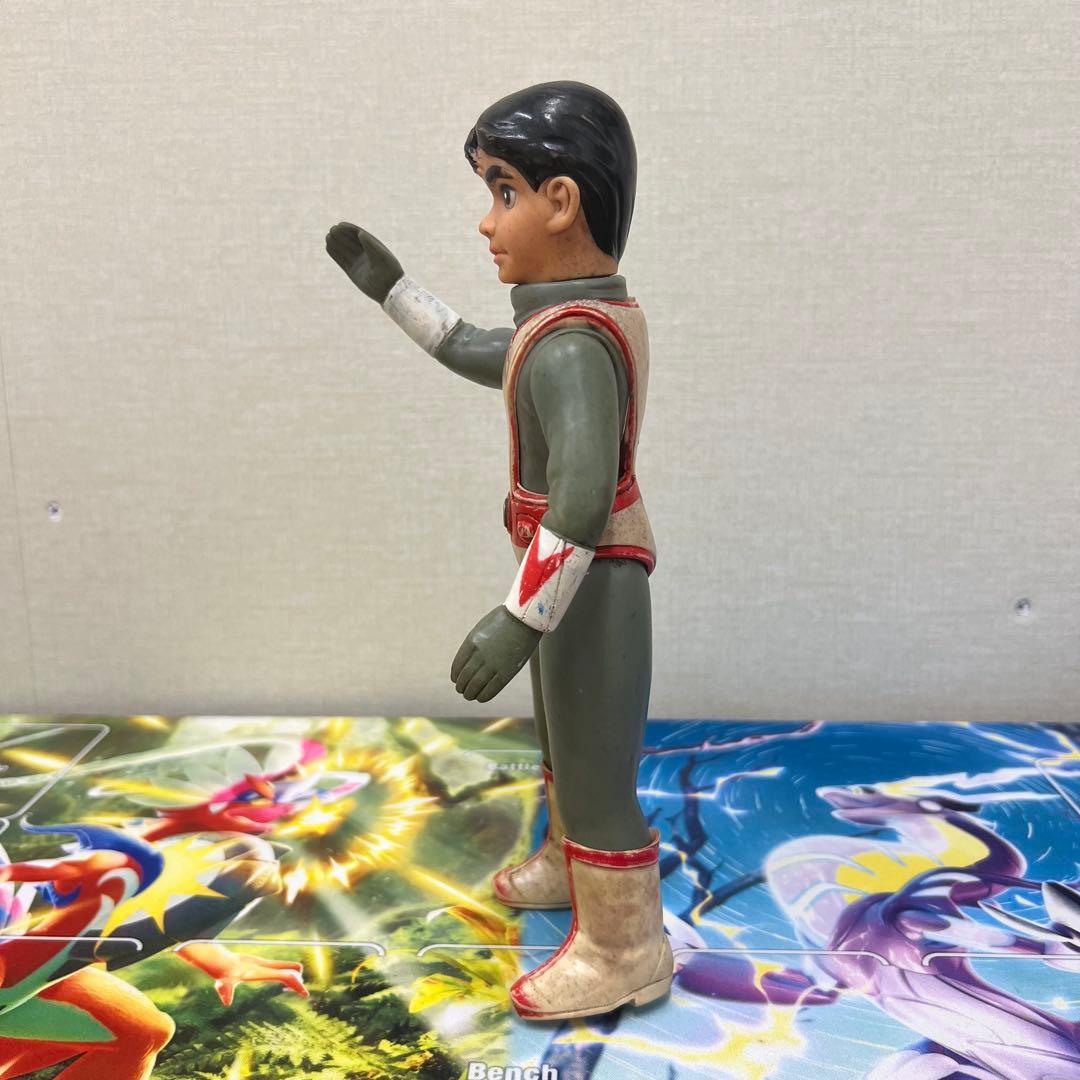 志*人様 希少ビンテージソフビ【シルバー仮面 】 面取れ　旧バンダイ 　TBS