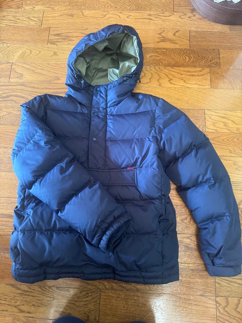 ぐ*ぅ様 シュプリーム　ネイビー フード付きダウンパーカー