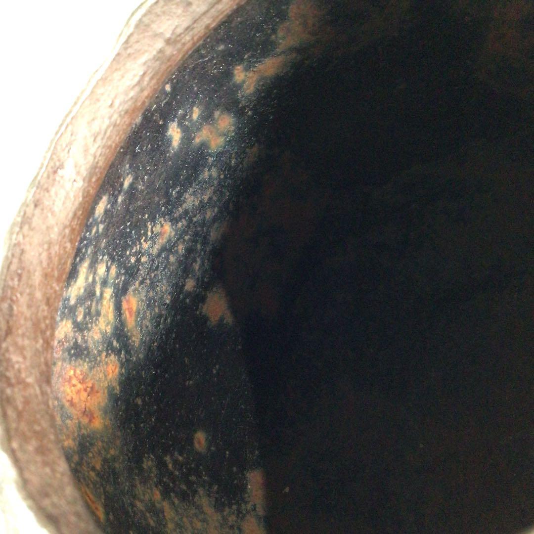 Ｐ４７６　茶釜　『釜師　畠春斎造』『竹紋』『六方翼形釜』　共箱　茶道具