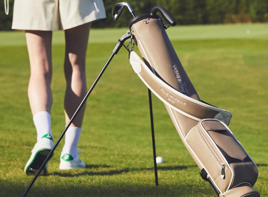 未使用 ペッレモルビダ セルフスタンド キャディバッグ ネイビー PG016