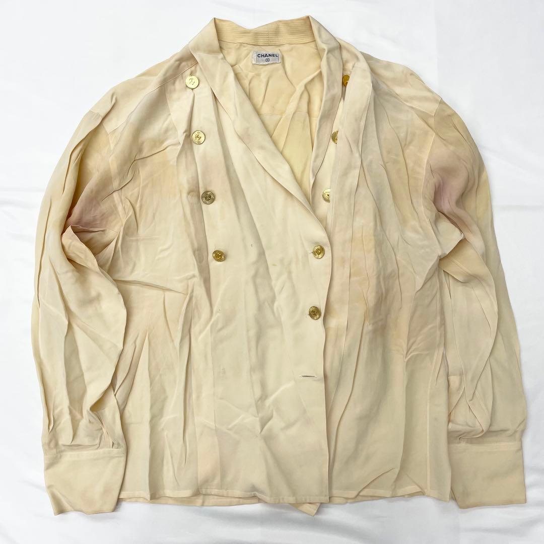 希少✨CHANEL ココボタン　ブラウス
