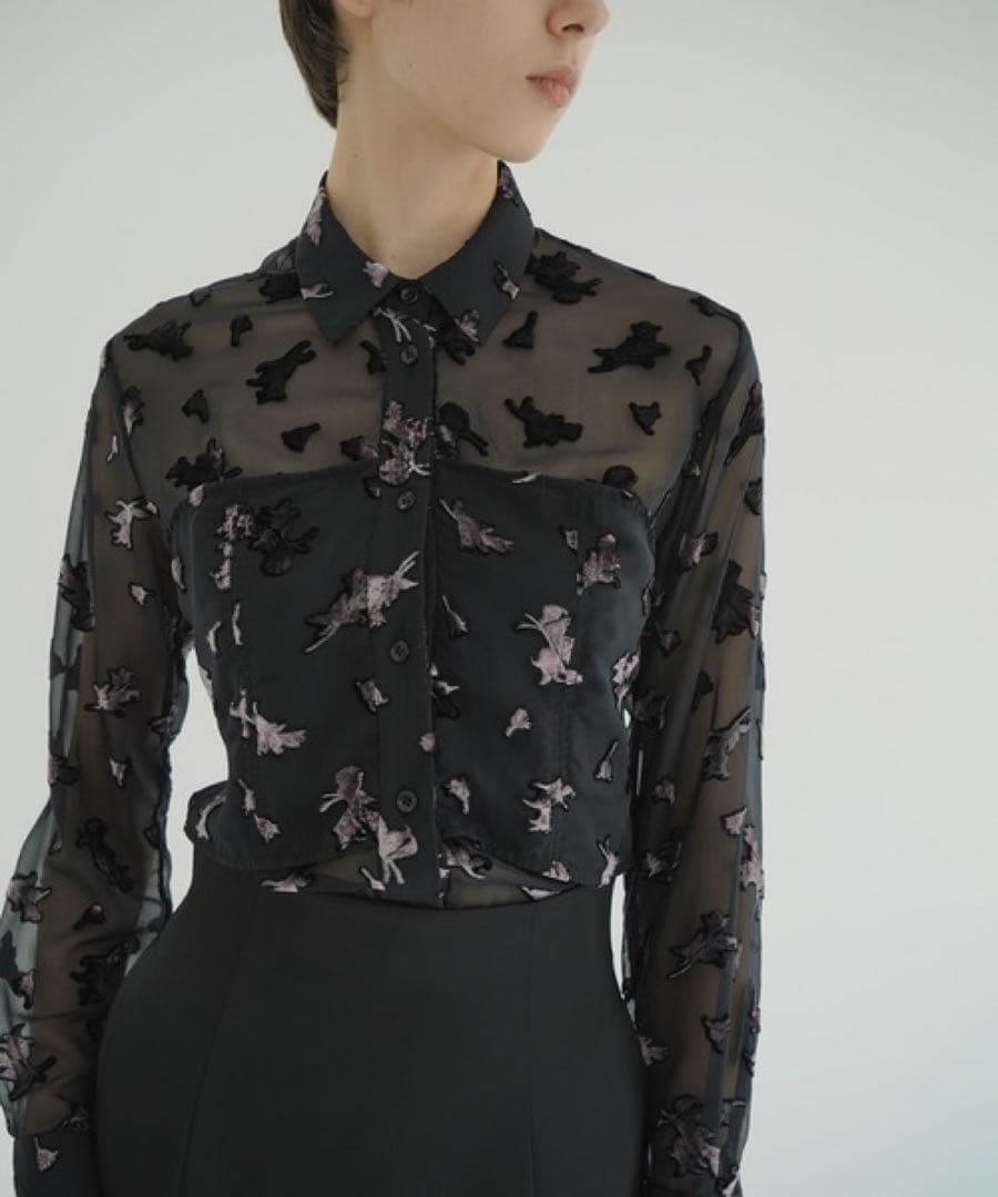 CLANE クラネ FLOWER OPAL BISTIER SHIRTS