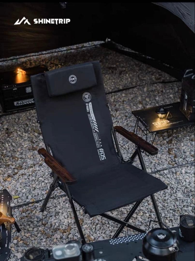 美品 SHINETRIP 高級ハイバックチェア リクライニング+枕付