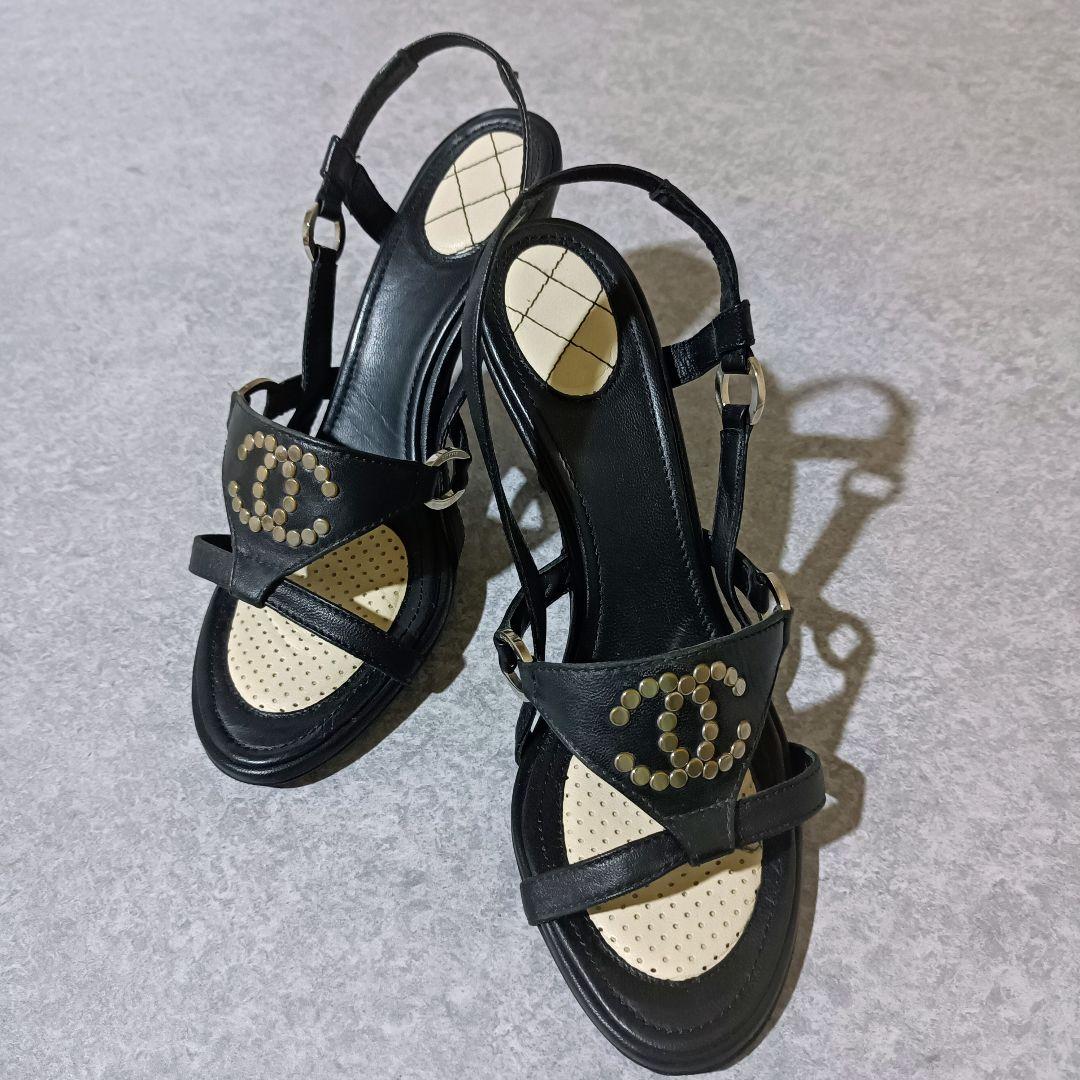 定価約20万【CHANEL シャネル】高級カーフスキン サンダル