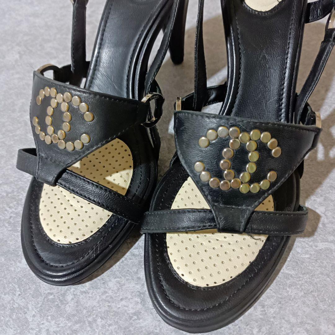 定価約20万【CHANEL シャネル】高級カーフスキン サンダル