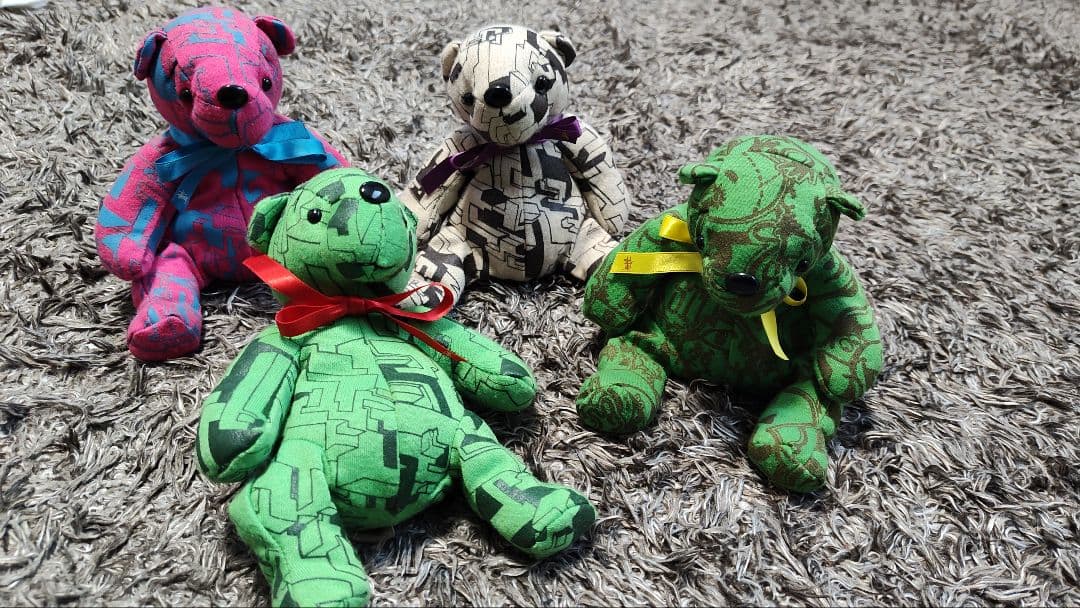 ☆可愛い☆　stussy テディベア4体セットまとめ売りです。