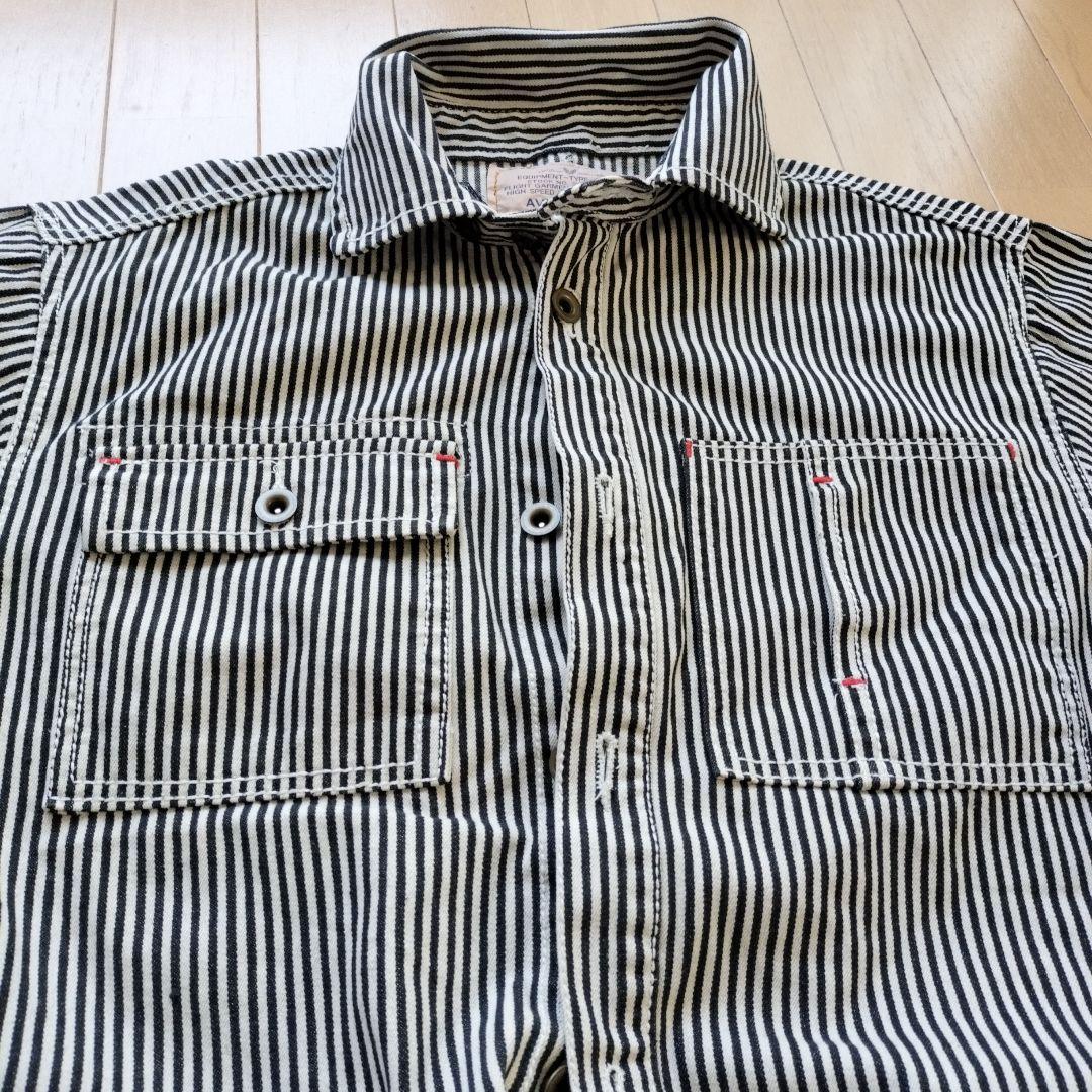 AVIREX　アヴィレックス ヒッコリー柄　つなぎ　オーバーオール