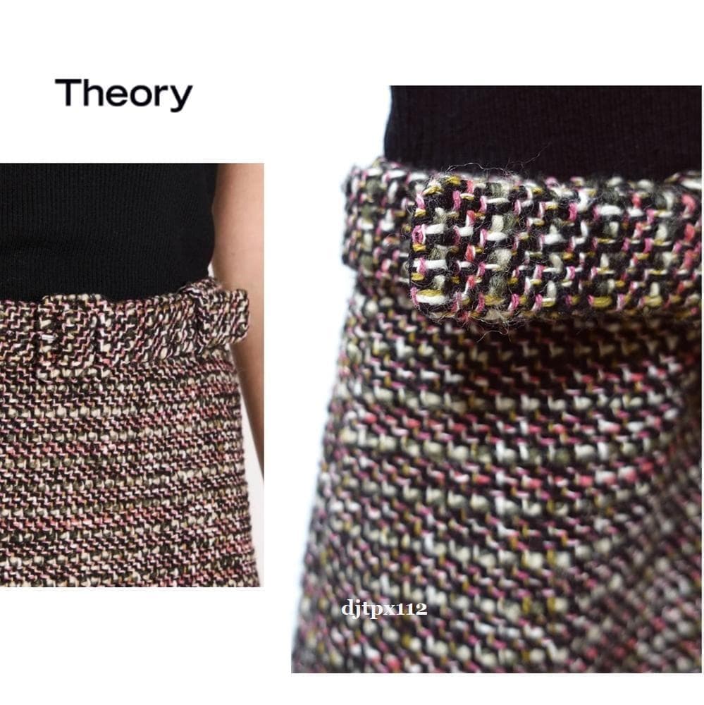 新品同様*Theory*2022*ツイードコンビ タートルワンピース*サイズP