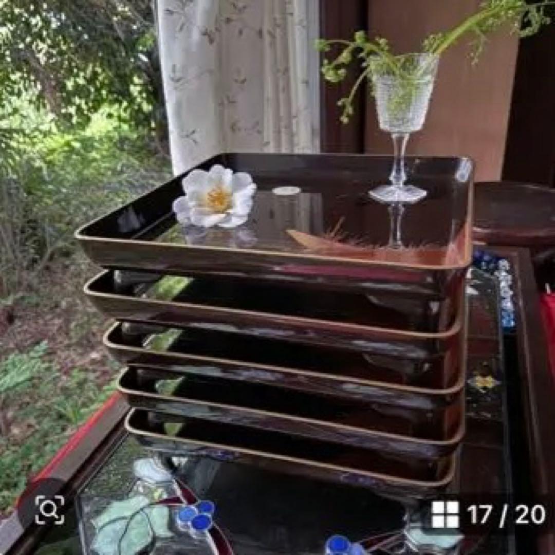 2244様感謝‼️JAPANGOZEN超絶時代蒔絵「源氏物語　須磨　明石」御膳5客