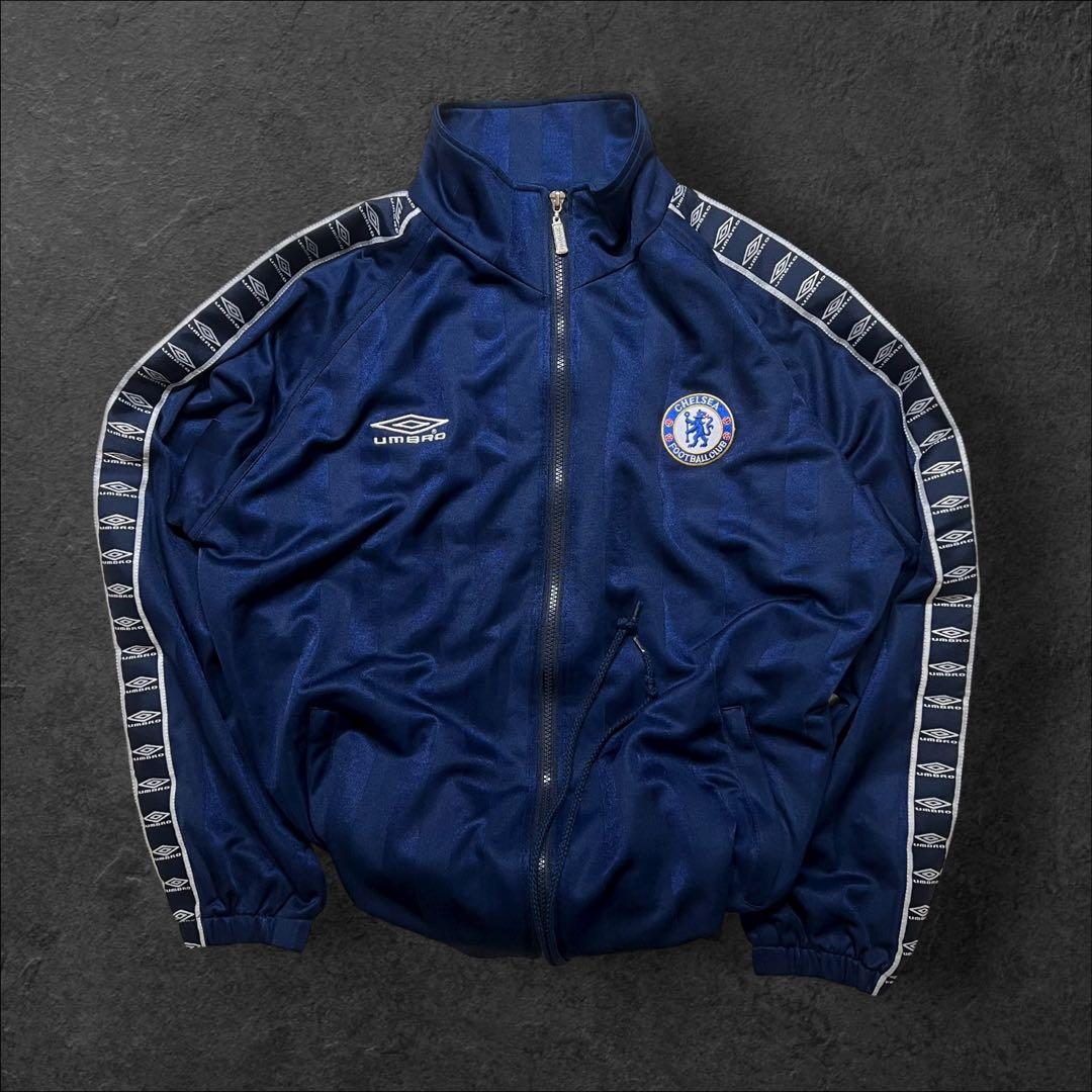 00s アンブロ　チェルシー　トラックジャケット　ドローコード　刺繍　M メンズ