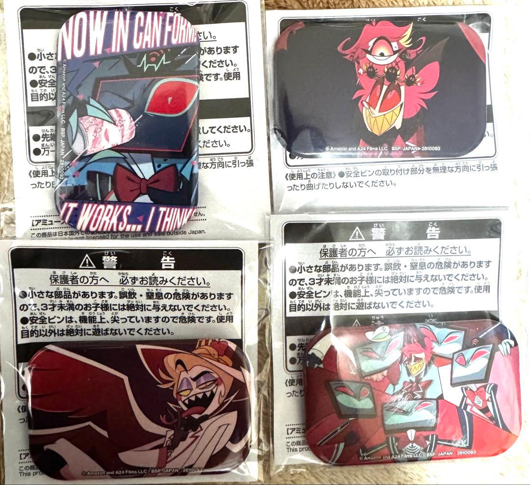 ハズビンホテルスクエア 缶バッチ ヴォックス アラスター　ルシファー　ニフティー