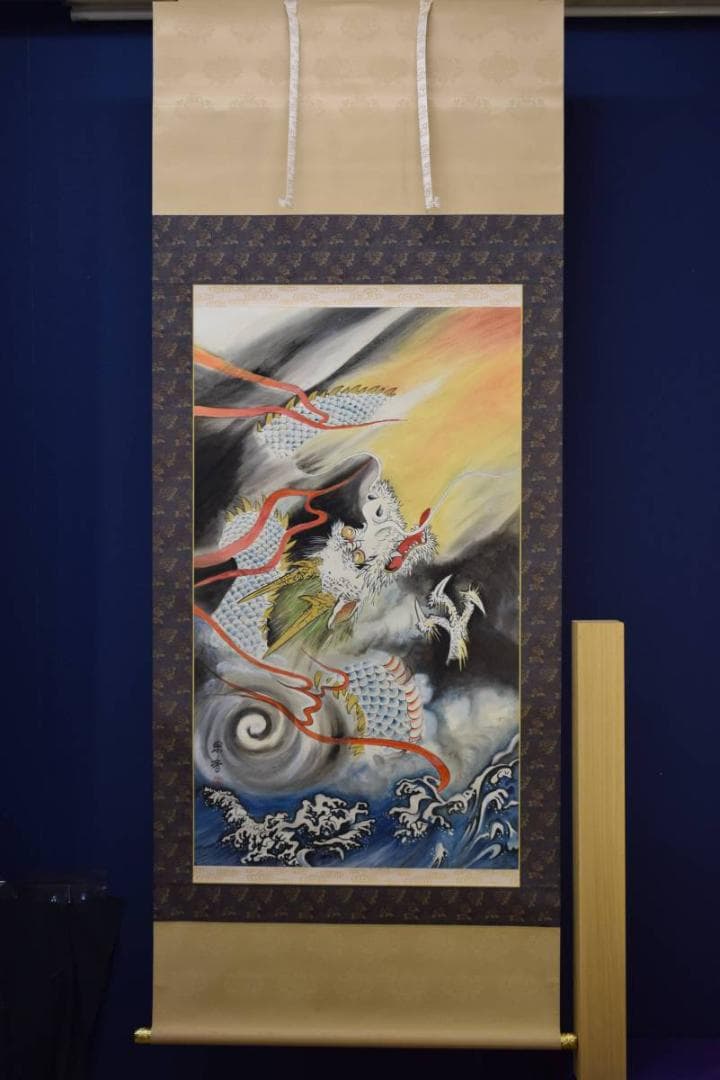 真作/宗香/雲龍図/布袋屋掛軸HD-539