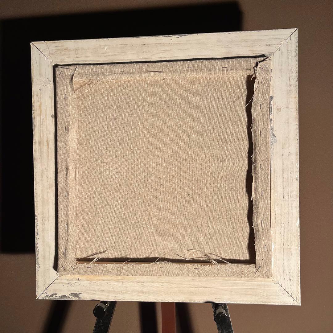 ★真作★ 文勝(ウンシュン) 無題 油絵 額付き 貴重作品