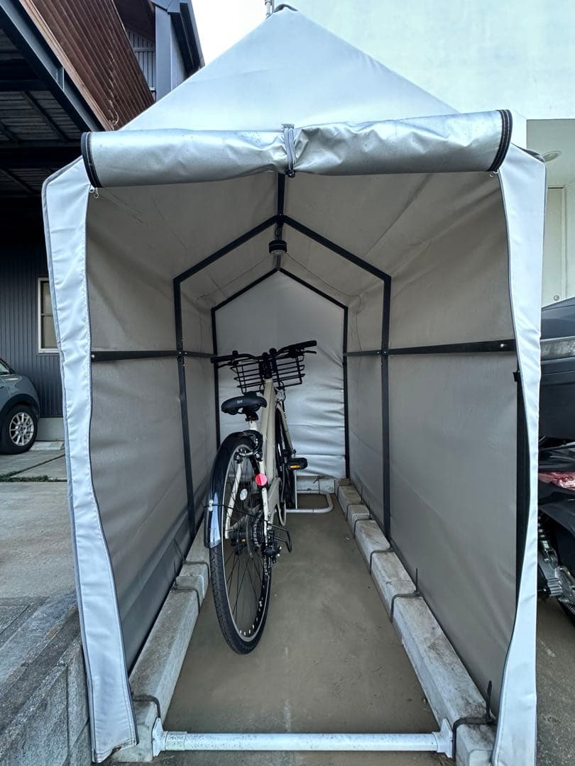 【バキ】美品 あさひ オフィスプレスN 前カゴ付 クロスバイク ベージュ