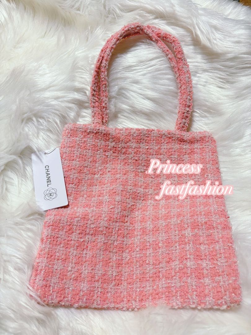 大*子様 シャネル CHANEL ピンク ラメ ツイード トートバッグ