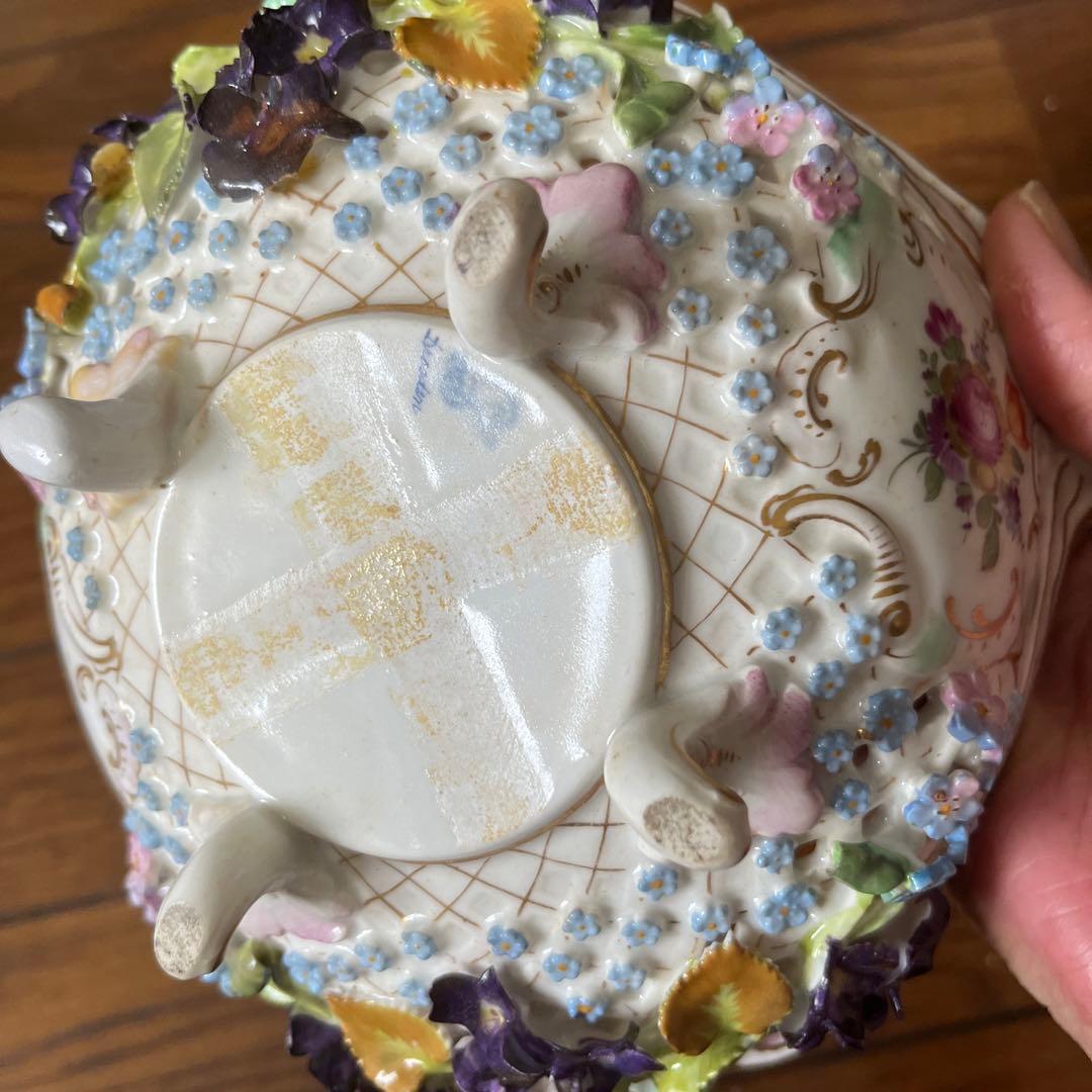 年末期間限定最終処分特価超レアドレスデン素敵菓子器　フルーツ盛りインテリア最上級