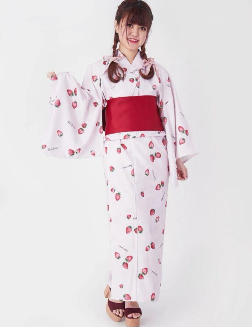 アンクルージュ 浴衣 イチゴ柄 新品未使用