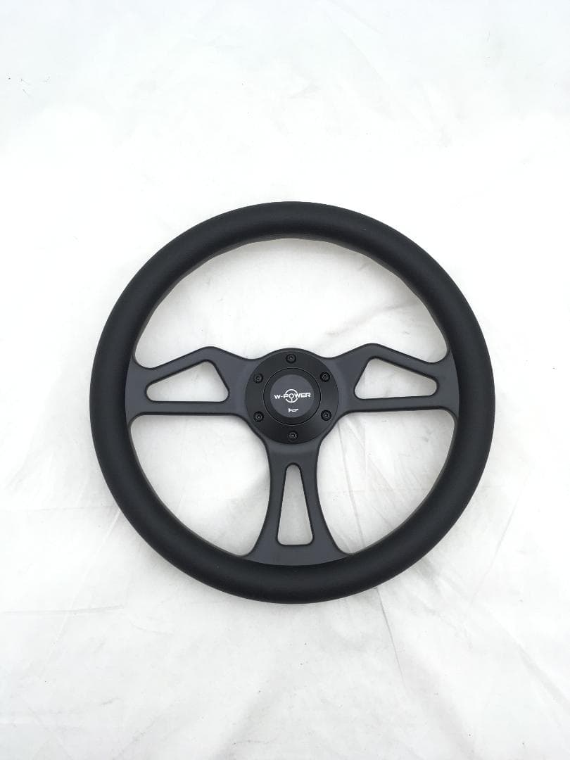 お*り様 半額スタート！W-POWER ステアリングホイール ブラック
