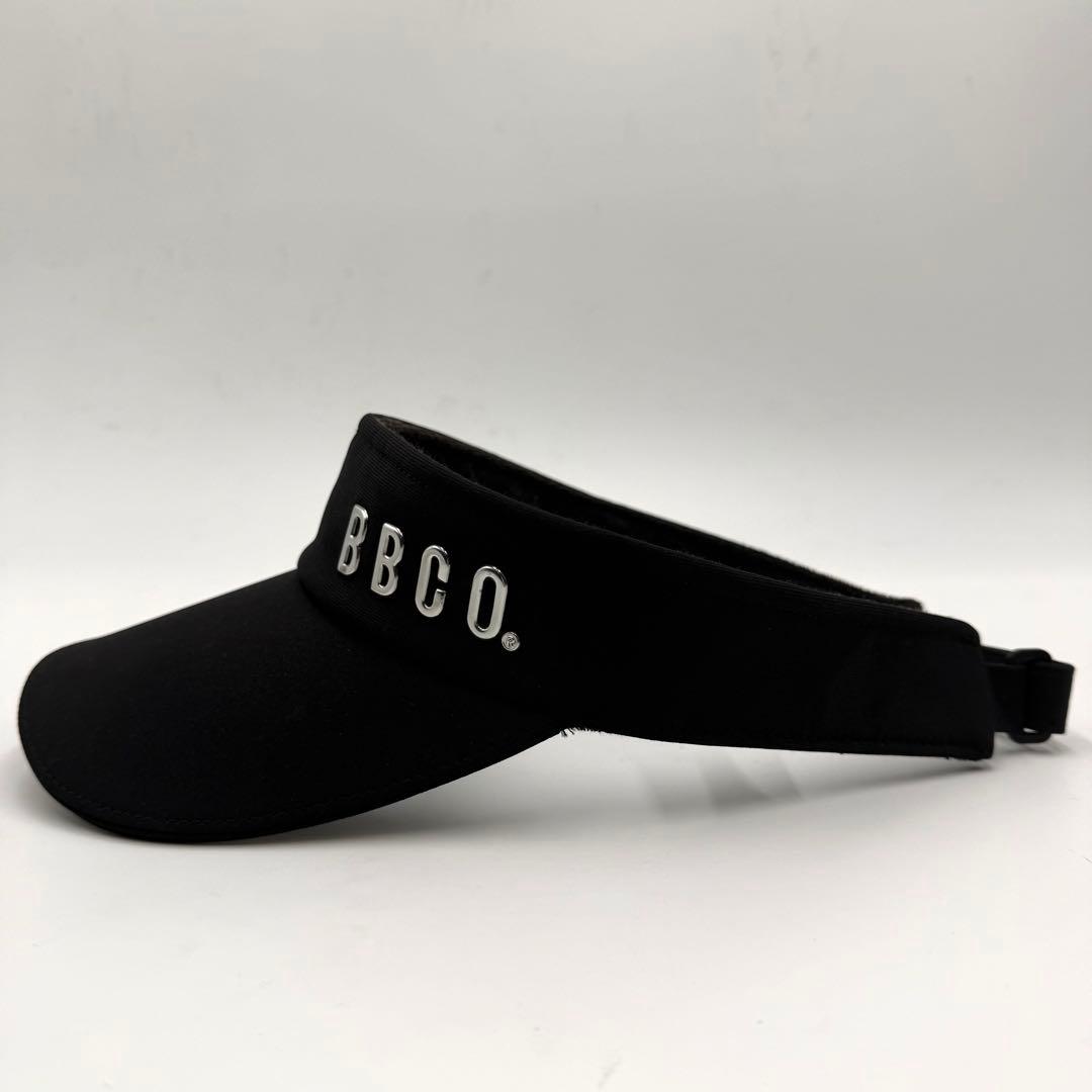 BBCO シルバーメタルプリント ゴルフサンバイザー ブラック 日本製