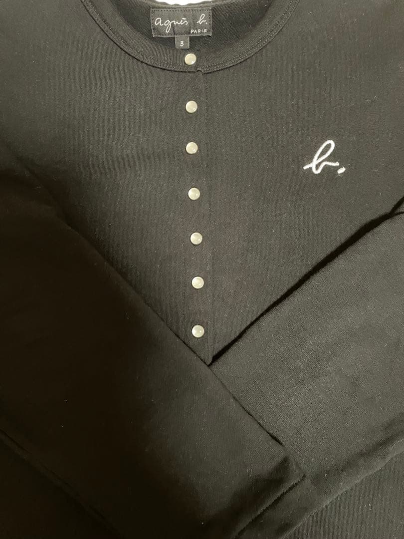 agnès b. ブラック長袖トップス L （3）