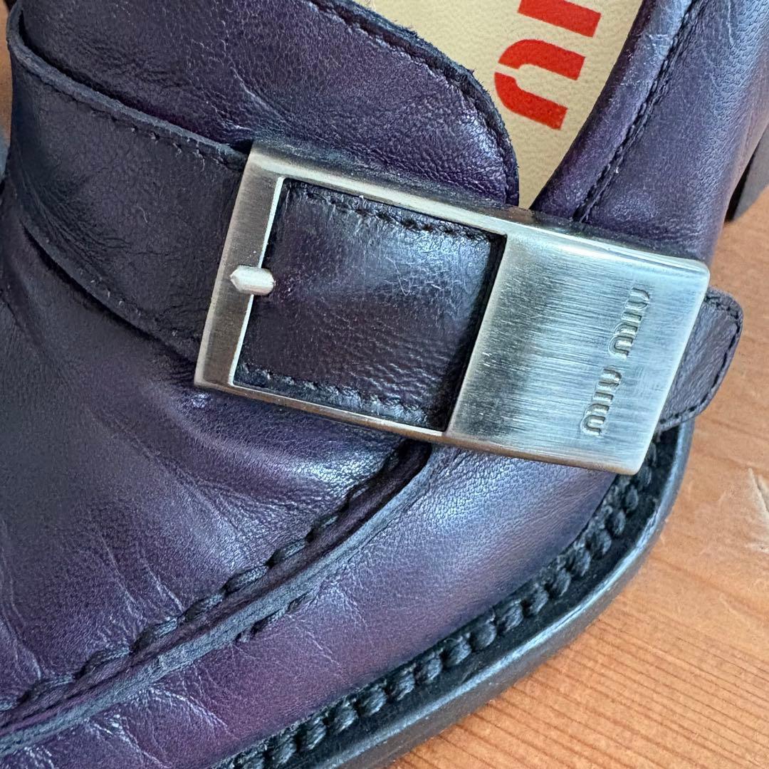 超希少！　MIU MIU　約20年前の商品　ハイヒール　濃紫　ヴィンテージ