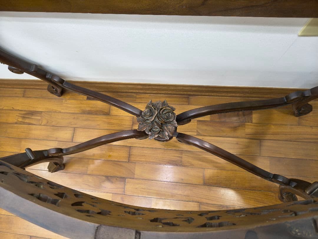 【引き取り限定】コンソール　イギリス高級家具　大理石天板　猫足　レノン家具