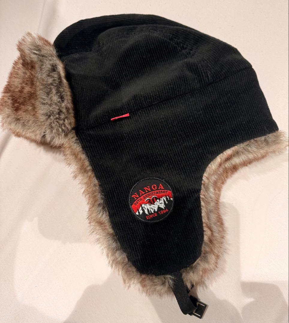 NANGA コーデュロイ フライトキャップ 黒