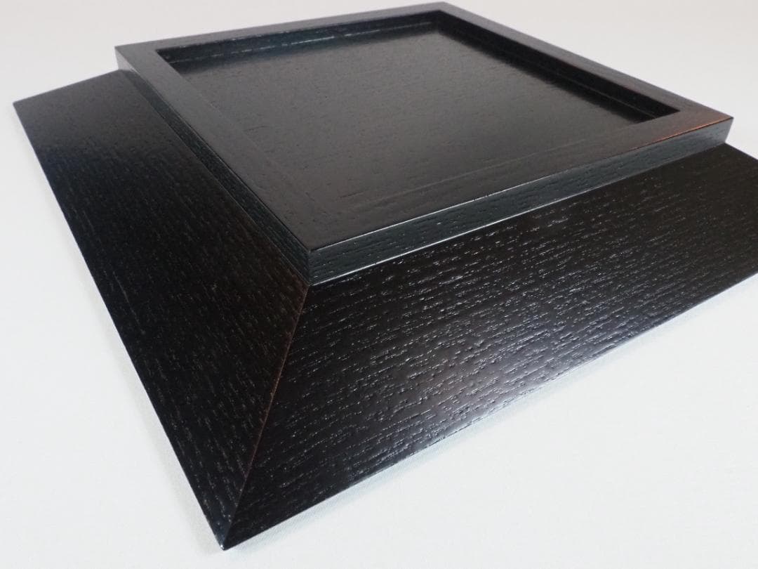 裏千家15世鵬雲斎御書付『巻水蒔絵四方盆』14代駒澤利斎造（共箱・二重箱）