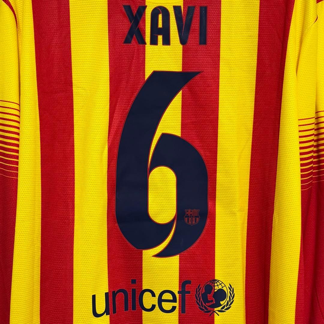 【極美品！】13/14 バルセロナFC ♯6 シャビ【Lサイズ】アウェイ