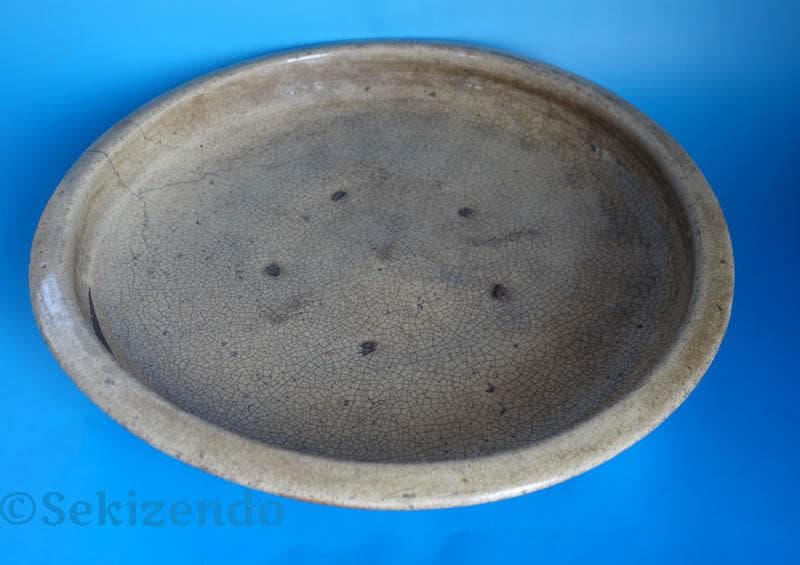 古瀬戸　灰釉　黄瀬戸　大皿　大鉢　メダカ鉢　小長曽陶器窯跡　江戸時代　2526