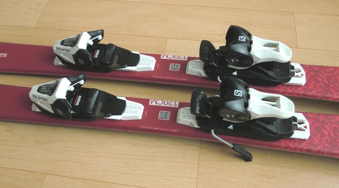 ■■送料無料■サロモン■子供用スキーフルセット■板120靴22■WAX済■■