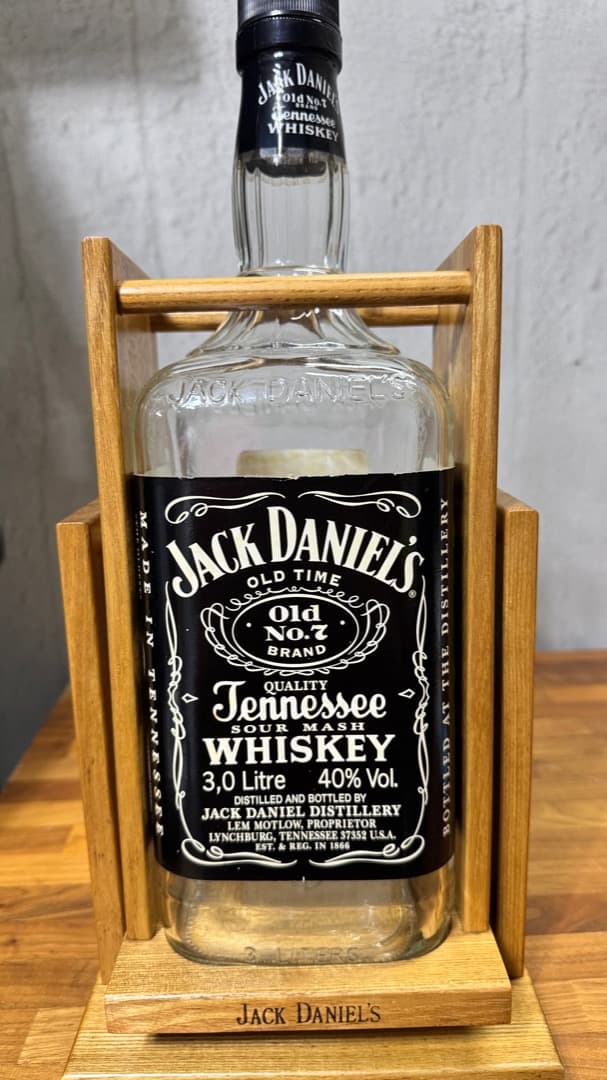 ジャックダニエル 3.0ml 旧型 空ボトル　非売品 木製ブランコ付き
