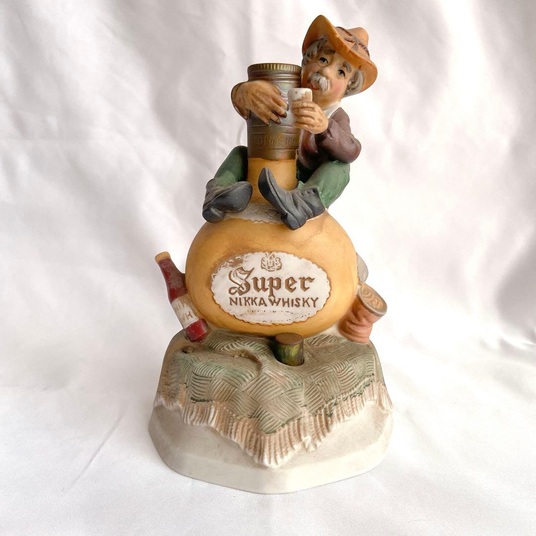 【希少・着火確認済】昭和レトロ ニッカウヰスキー 卓上ライター陶器製ヴィンテージ