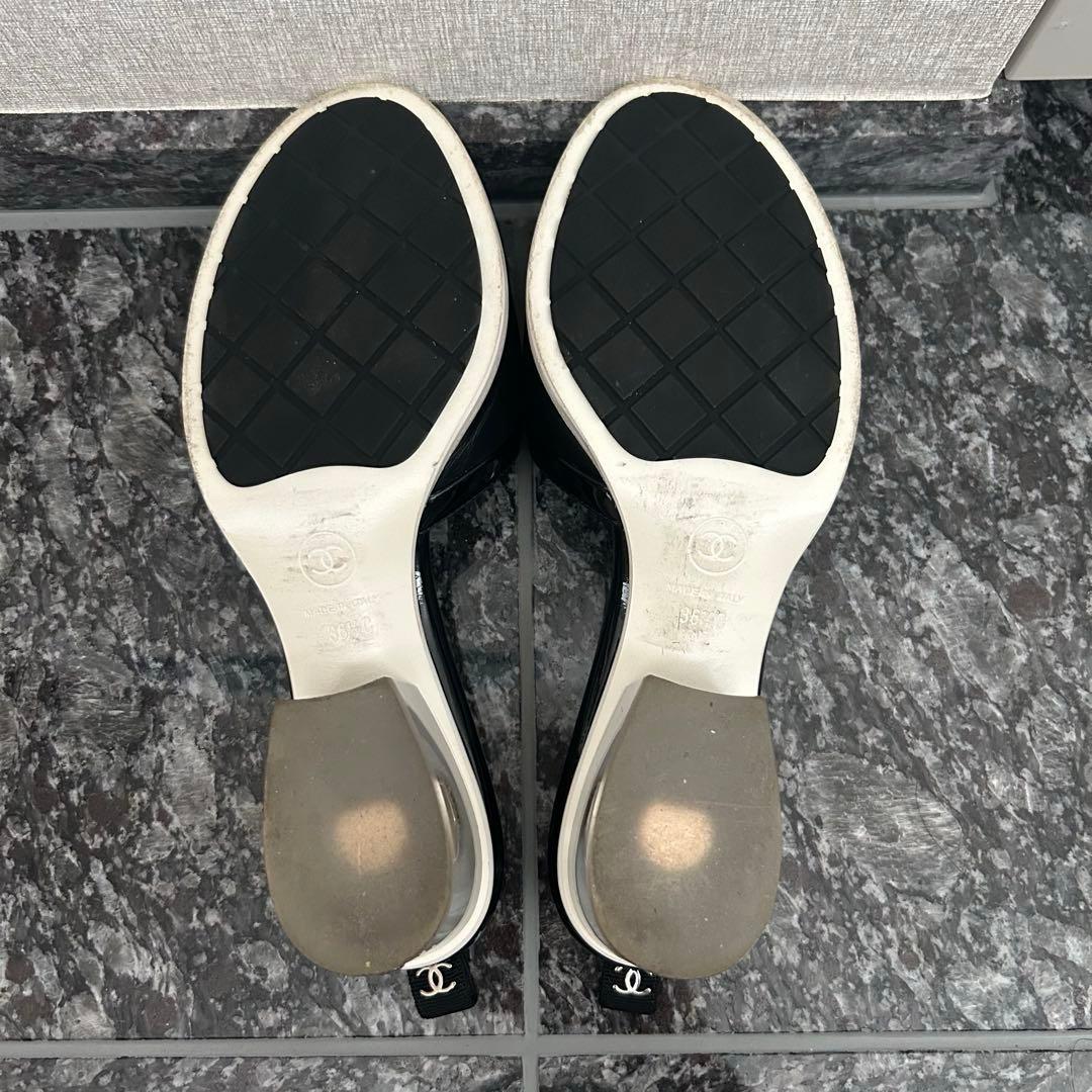 シャネル　ミュール　サンダル　ココマーク　36.5 黒