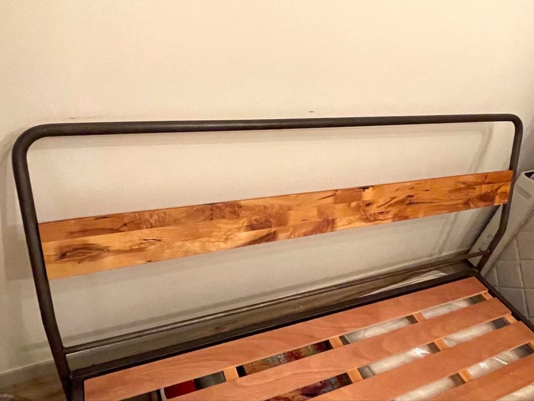 【mkrさま専用】a.depeche ダブル ベッドフレーム&専用収納2つ
